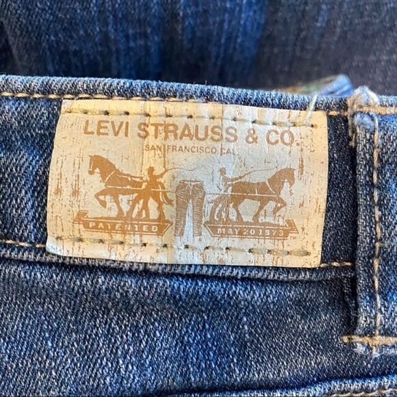 Levi’s Sz 8R Girls Blue Denim Skinny Western Embroidery Pocket School Jeans - Picture 8 of 9